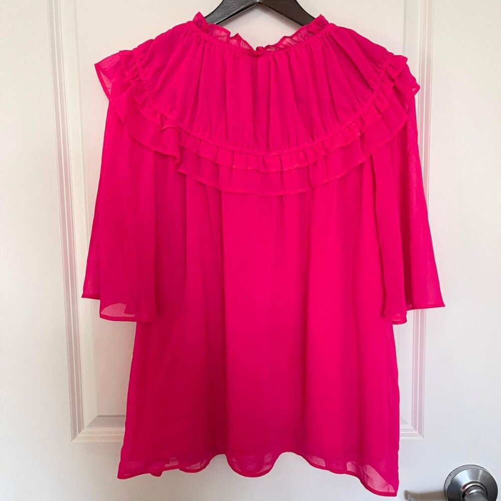 Cato Pink Ruffle Blouse - Picture 8 of 8